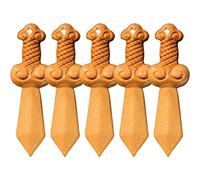 Danlai 5 Pièces Bois De Pêche Naturel Sculpté Petite Épée Breloque Perles En Bois Perles En Vrac Bijoux Trouver Bijoux À Bricoler Soi-même Accessoires