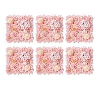 Danlai 6pcs Fleurs Artificielles Panneau Mural 3D Fleur Flower Roses for Wall Party Wedding Bridal Douche Extérieure Décoration
