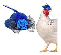 Danlai Chapeaux De Poulet pour Poules Mini Cap Pets Duck Small Animal Chapeau Plume Hat avec Costume De Show Halloween Élastique Réglable