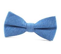 Danlai Classique Pré-attaché Noeud Papillon Enfants Hommes Formelle Couleur Solide Denim No