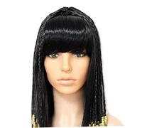 Danlai Cléopâtre Décoration Black Wig Ancient Egypt Coiffure Halloween Party Party for Women Hair Hair Queen Cosplay
