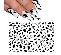 Danlai Dessin Animé Nail Art Autocollants Lait Motif Vache Nail Nail Nail Auto-adhésif Manucure Accessoires
