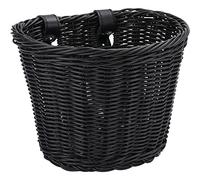 Danlai Enfants Panier À Vélo Panier De Rotin Panier De Guidon Avant Panier De Vélo avec Sangles en Cuir Accessoires De Vélo pour Enfants