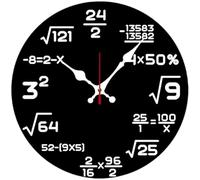 Danlai Horloge Murale, Horloge De Formules Mathématiques Silencieuse (sans Tic-) pour Maison, Le Bureau, Salle De Classe Ou Salle D'étude.