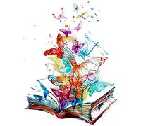 Danlai Iron on Transfers Patches Livre Butterfly Transfert De Chaleur Applique Vêtements Sécrothes Lavables Vestes T-Shirt Vestes DIY Décoration