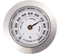 Danlai Mini Hygromètre en Métal 28mm Étui De Guitare Rond Cigare Haute Précision Humidimètre Tabac Humidificateur