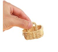 Danlai Mini Paniers Tissés avec Poignées 1/12 Échelle Miniature du Panier De Rangement De Maisons De Rangement De Carrière De Rangement des Accessoires