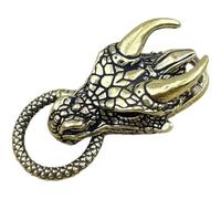 Danlai Porte-clés Tête De Dragon en Laiton Vintage, Boucles De Bracelet Paracorde, Pendentif À Breloques pour Bracelet Tressé, Artisanat, Accessoires De