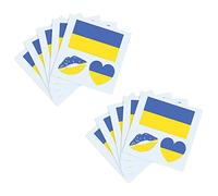 Danlai Ukraine Drapeau Tatouages ??temporaires Drapeaux nationaux Ukrainian Stickers Support Ukraine I Stand avec Autocollant Ukraine Sticker Heart Tattoo Sticker Sticker Cody Art
