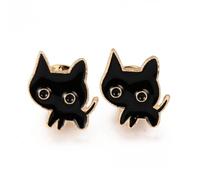 DanLingJewelry Lot de 10 broches en forme de chat noir en émail pour décoration de vêtements, chapeaux, sac à dos