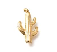 DanLingJewelry Lot de 20 breloques en laiton doré en forme de cactus tropical, pour colliers, bijoux, loisirs créatifs