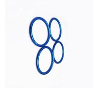 D'anneaux sortie d'air 4 Pièces/ensemble Console Centrale AC Climatisation Sortie Intérieur Couverture Garniture Décoration Compatible Avec A1 Pour S1 Pour 8X 2010-2018(Blue)