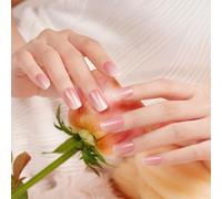 DANNI & TONI 28Pcs Dégradé Paillettes fines Vernis Autocollant Ongle Gel UV Strips,Gel Nail Stickers,Nail Art Auto-Adhésif Ongle,Adesivi per unghie in gel (Rosy Cheeks)