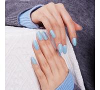 DANNI & TONI Lot de 28 bandes adhésives en gel semi-durcies, couleur unie arctique, autocollants doux pour ongles, lampe UV/LED requise, autocollants de manucure de qualité professionnelle