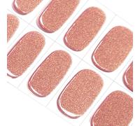 DANNI & TONI Lot de 28 films pour ongles en gel semi-durci - Nude - Couleur unie - Argenté brillant - Semi-durci