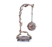 DANNMPX Brûleur Encens Porte-brûleur D'encens en Forme De Bambou, Brûleur À Cône Dragon Sculpté Boule avec Chaîne Suspendue Décoration Maison(A)