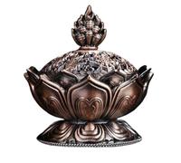 DANNMPX Brûleur Encens Porte-encens Brûleur D'encens Vintage Lotus Classique, Adapté Aux Bâtons Et Cônes Décoration Maison(Bruin)