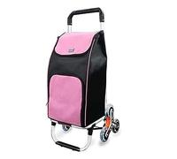 DANNMPX Caddy Courses roulettes Chariot À Provisions Se Pliant De Caddie Léger du 50L, Escaliers S'élevants en Aluminium Chariot