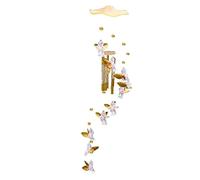 DANNMPX Carillon Ange Carillons Éoliens Cloches Ornement Windbell Cour Jardin Maison Décorations De Jardin Maison Décoration(Gold)