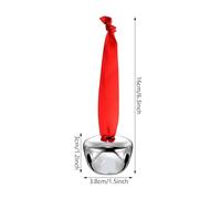 DANNMPX Cloches De Noël Cloche De Noël Ornement Traîneau avec Ruban Rouge Croire Joie Amour Joyeux Rêve Foi Ornement(Gold)