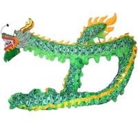 DANNMPX Danse Lion 18 M/59ft Soie Dragon Danse Style Chinois Lion Accessoires De 10 Personnes Défilé Folklorique Costume Dragon(Grün)