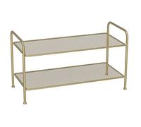 DANNMPX Etagere Chaussure Étagère À Chaussures en Métal pour Couloir D'entrée De Salon Et Vestiaire Rangement Polyvalente pour Vêtements, Serviettes Rangement(Gold,68 * 29 * 37cm)