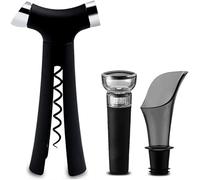 DANNMPX Ouvre Bouteille Ensemble d'ouvre-Bouteille Manuel de Type T Tire-Bouchon Durable et Pratique pour la Maison Vin Champagne Verseur Bouchon vin Décapsuleur(B)