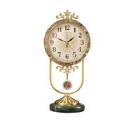 DANNMPX Pendule Cheminée Horloge de Table européenne en Laiton for la Maison, Le Salon, Bureau, décoration, Horloge silencieuse Horloge De Table