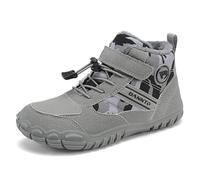 Dannto Enfants Chaussures d'hiver Barefoot Garçons Filles Warm Line Bottes de Neige(Gris，Gr.36)