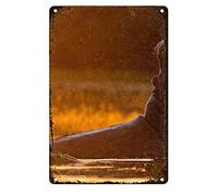 Danny Penaw Plaque murale hippopotame sauvage rétro vintage en étain pour décoration de maison de campagne 20 x 30 cm
