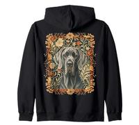 Danois Allemand Bleu William Morris Style Floral Sweat à Capuche
