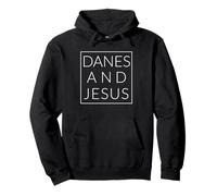 Danois et Jésus, Dogue Allemand chrétien, Fantaisie Minimale Sweat à Capuche