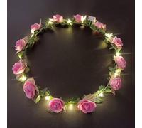 Danolt Led Bandeau Fleur,10pcs Bandeau Couronne Led Accessoire Cheveux Mariage Bandeau De Couronne De Cheveux Led Un Cadeau De Vacances Pour Tous，Bandeau Cheveux Fille Serre Tete Lumineux