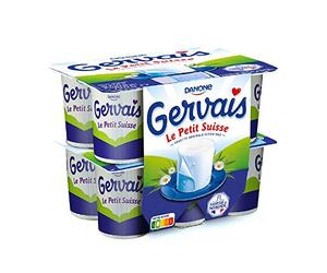 Danone Gervais Le Petit Suisse Nature Yaourt, 12 x 60g