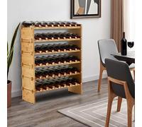 Danonlly Étagère à vin empilable en bambou - Sans vis - Qualité AA - Empilable et peu encombrant - Pour cave, bar, cuisine, salle à manger