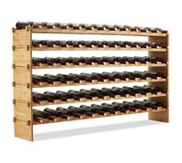 Danonlly Étagère à vin empilable en bambou - Sans vis - Qualité AA - Empilable et peu encombrant - Pour cave, bar, cuisine, salle à manger
