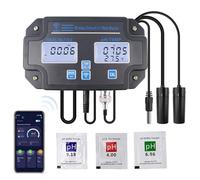 DANOPLUS Smart Water Quality Tester, 24 hrs Wireless App Monitoring of pH EC TDS Salinity SG Temperature, Mountable with Alarm Function for Aquariums & Hydroponics