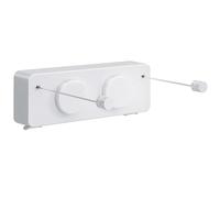 Danpoo Corde à Linge rétractable, 2 Fils à Linge de 4,2 m en Acier InoxydableLigne à Linge très résistante pour l'intérieur et l'extérieur, Étendoir à Linge rétractable à Suspendre, Blanc