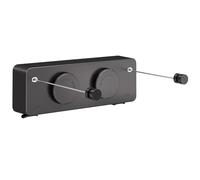 Danpoo Corde à Linge rétractable, 2 Fils à Linge de 4,2 m en Acier InoxydableLigne à Linge très résistante pour l'intérieur et l'extérieur, Étendoir à Linge rétractable à Suspendre, Noir