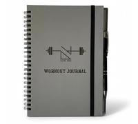DanRaw Pro Journal d'entraînement A5, 144 pages avec sangle élastique et stylo, traqueur de fitness avec journal de progrès corporel, calendrier d'entraînement et planificateur d'objectifs, carnet de