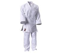 DanRho Judo Dojo Kimono Ligne - Léger étudiant de karaté Gi Arts Martiaux Uniforme avec élastique et Baudrier pour Judo Cordons de Serrage, Taekwondo, Aikido, Jujitsu - 450g / m2