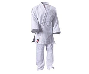 DanRho Judo Dojo Kimono Line - Gi Martial Lightweight étudiant Karaté Arts Uniforme avec élastique et Baudrier pour Judo Cordons de Serrage, Taekwondo, Aikido, Jujitsu - 450g / m2, Hauteur 170 cm