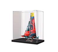 DANRUN Vitrine en acrylique compatible avec Lego 42174 Monohull Hydrofoil Voilier modèle cadeau transparent (vitrine uniquement) (base noire brossée 2 mm)