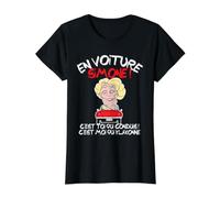 dans Car Simone It's You Who Drive... | Noir T-Shirt Graphique avec Valeur, Femme, Noir, M