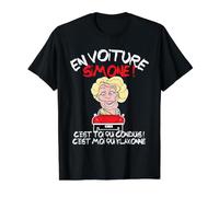 dans Car Simone It's You Who Drive... | Noir T-Shirt Graphique avec Valeur, Homme, Noir, L