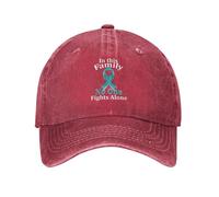 dans Cette Famille, Personne Ne Lutte Seul Contre Le Cancer De L'Ovaire Femme Homme Trucker Caps Confortable Chapeau De Cowboy Anti-Soleil Casquette Trucker pour Sport Running Tennis