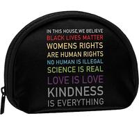 dans Cette Maison, Nous croyons Que Black Lives Matter Femmes et Filles Mignon Mode Porte-Monnaie Portefeuille Sac Changement Pochette Porte-clés