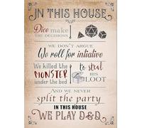 Dans Cette Maison, Nous Jouons À D&D, Affiches Et Impressions, Toile Murale Rétro, Décoration De Salon De Ferme, 40 X 60 Cm, Sans Cadre