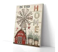 Dans cette maison, nous sommes une agriculture familiale, impressions sur toile de cardinal, art mural