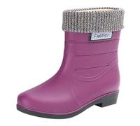 Dans Chaussures Et Women's Spring Summer Autumn And Winter Short Tube Medium Tube Plus Velvet Cotton Removable And Washable Outdoor Fashion Work Fishing Car Pantoufles De Maison Chaudes (Purple, 37)